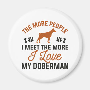 I Love My Doberman Magnet