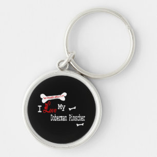 I Love My Doberman Pinscher Keychain