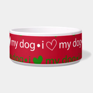I Love my dog bowl Christmas