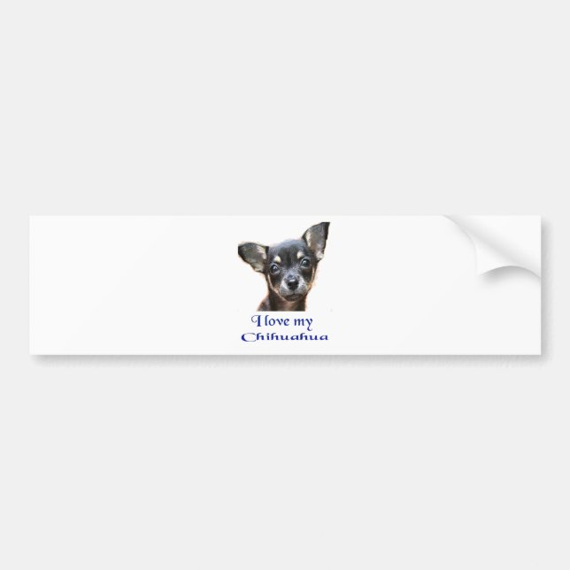 I Love  my Dog Bumper Sticker (Front)