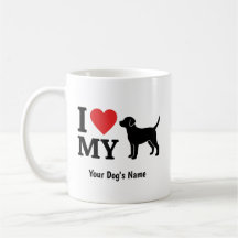 I Love My Dog Custom Name Personalized Pet Lover
