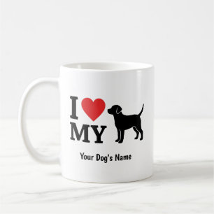 I Love My Dog Custom Name Personalized Pet Lover Coffee Mug