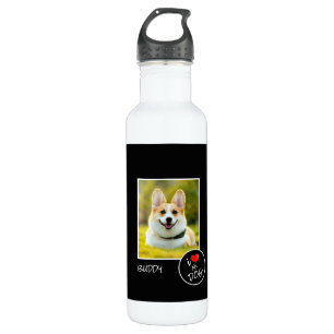 I Love My Dog, Custom Photo – Pet Lovers 710 Ml Water Bottle