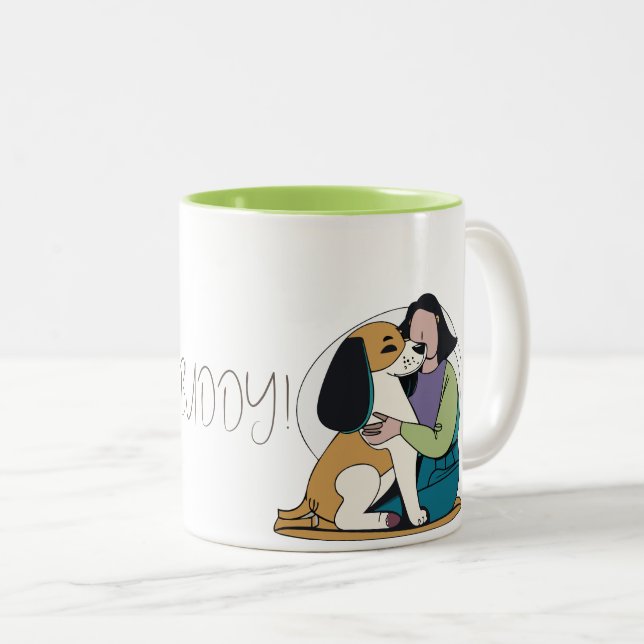 I Love My Dog - Female Edition 3 Two-Tone Coffee Mug (Front Right)
