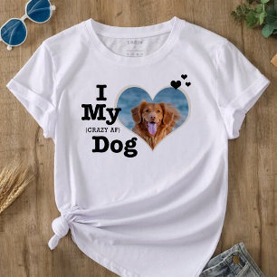 I Love My Dog   Funny Personalized Text and Photo T-Shirt