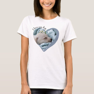I Love My Dog Heart Photo  T-Shirt