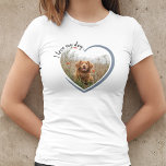 I Love My Dog Heart Photo T-Shirt<br><div class="desc">This cute heart-shaped photo design makes the perfect gift! **PLEASE READ BEFORE ORDERING** 1. If you make changes and the design is cropped or doesn't look right on the screen please use the Live Design Service to help you fix it. 2. Your order goes directly to the printers. What you...</div>