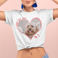 I Love My Dog Heart Photo White