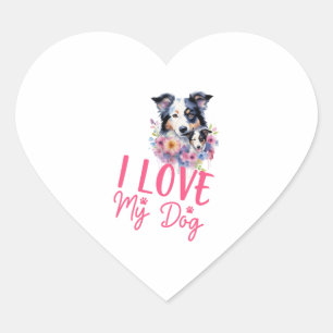 I love my Dog Heart Sticker