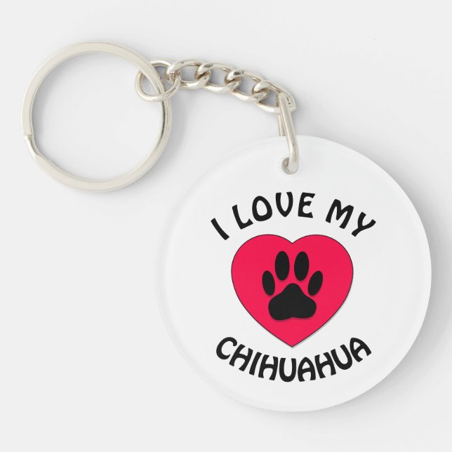I love My Dog Keychain (Front)