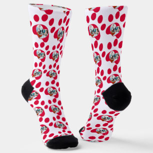 I Love My Dog Paw Personalized Photo Socks
