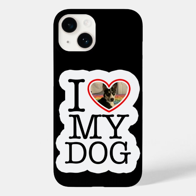 I Love My Dog Personalized  Case-Mate iPhone Case (Back)