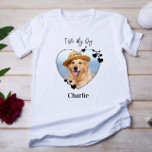 I Love My Dog Personalized Heart Pet Photo<br><div class="desc">Carry your best friend with you everywhere you go with this custom pet photo dog lover shirt ! A must have for every dog lover, dog mom and dog dad ! A fun twist on I Love My Dog, this shirt quote "I Love My Dog" ... Personalize wth your dog's...</div>