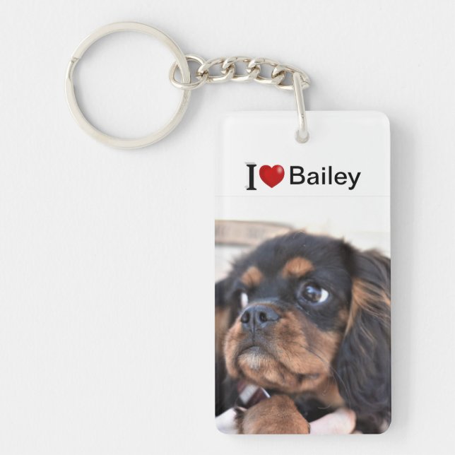 I Love My Dog photo personnalisée (Devant)