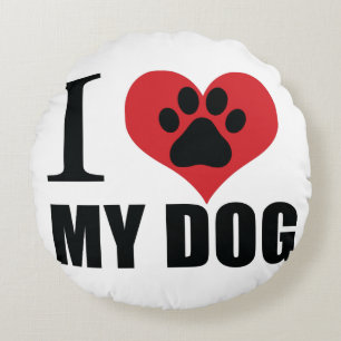 I love my dog throw pillow