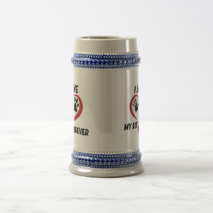 I love my dog throw pillow beer stein