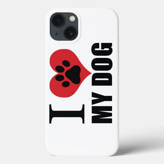 I love my dog throw pillow Case-Mate iPhone case (Back)
