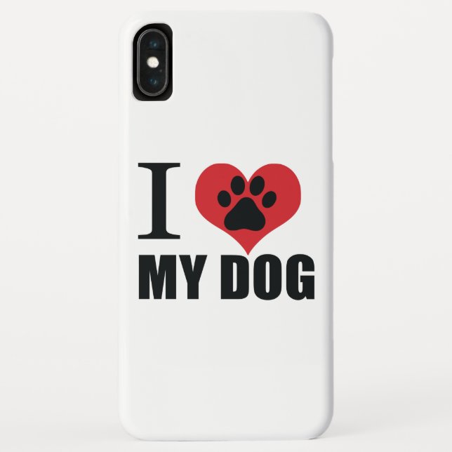 I love my dog throw pillow Case-Mate iPhone case (Back)