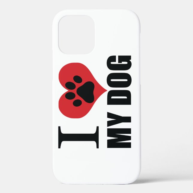 I love my dog throw pillow Case-Mate iPhone case (Back)