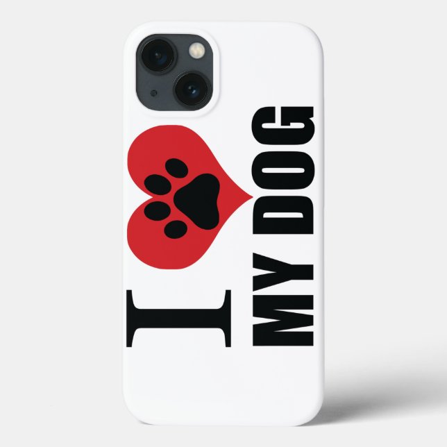 I love my dog throw pillow Case-Mate iPhone case (Back)