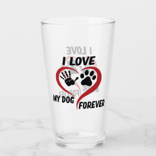 I love my dog throw pillow glass