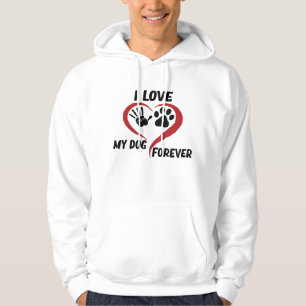 I love my dog throw pillow hoodie