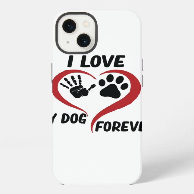 I love my dog throw pillow iPhone case (Back)