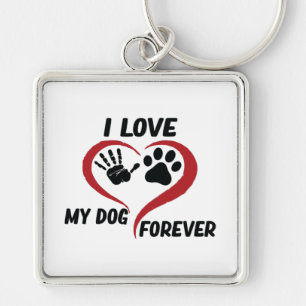 I love my dog throw pillow keychain