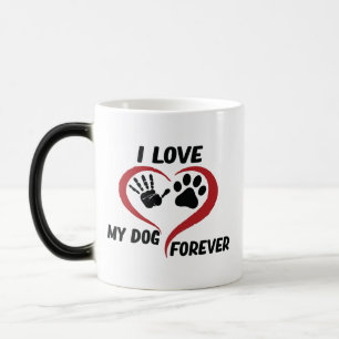 I love my dog throw pillow magic mug