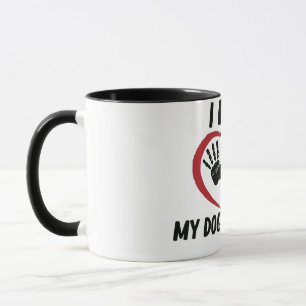 I love my dog throw pillow mug