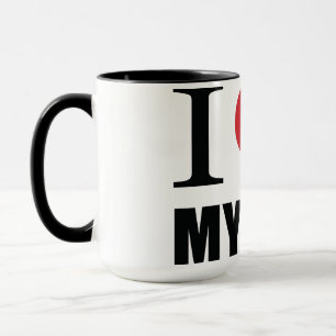 I love my dog throw pillow mug