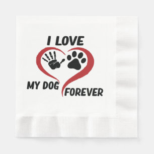 I love my dog throw pillow napkin