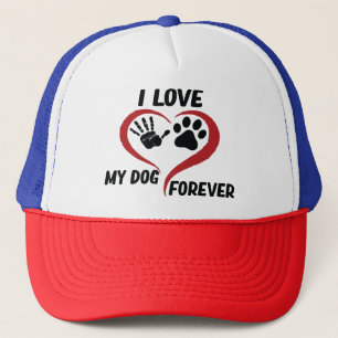 I love my dog throw pillow trucker hat