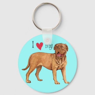 I Love my Dogue de Bordeaux Keychain