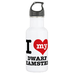 I Love my dwarf hamster 532 Ml Water Bottle
