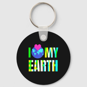 I Love My Earth -environmental Protection  Keychain
