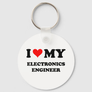 I Love My Electronics Engineer Keychain