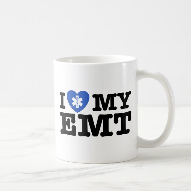 I Love My EMT Coffee Mug (Right)