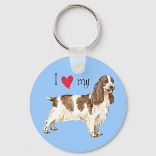 I Love my English Cocker Spaniel Keychain