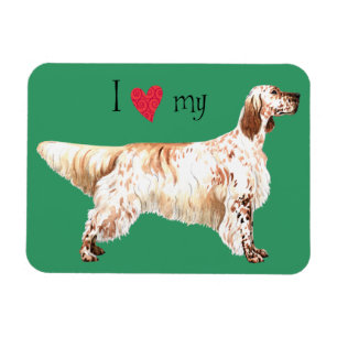I Love my English Setter Magnet
