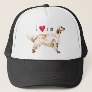 I Love my English Setter Trucker Hat