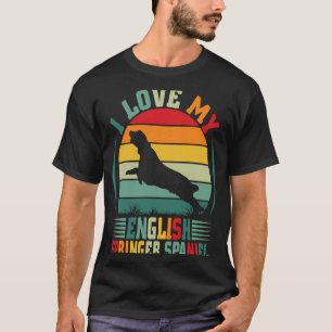 I Love My English Springer Spaniel Dog  Owner Anim T-Shirt