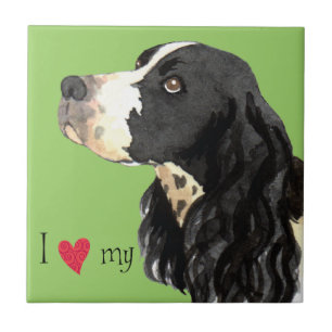 I Love my English Springer Spaniel Tile