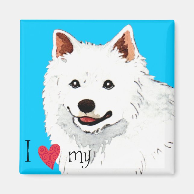 I love my Eskie Magnet (Front)
