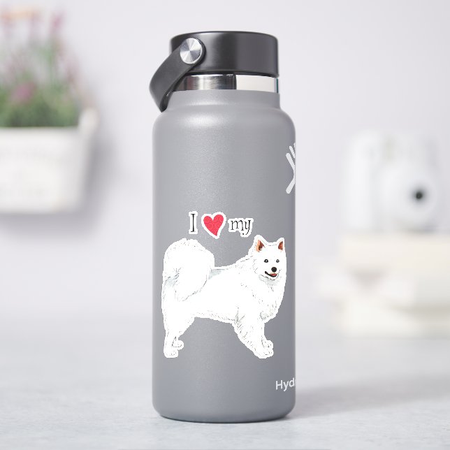 I Love my Eskie Vinyl Sticker (HydroFlask)