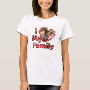 I Love My Family Custom Photo T-Shirt