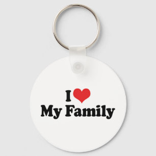 I Love My Family Keychain