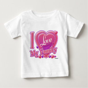 I Love My Family pink/purple - heart Baby T-Shirt