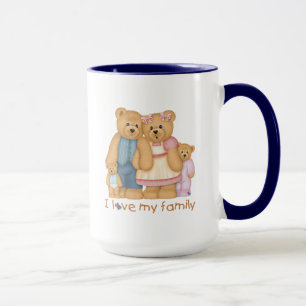 I Love My Family, Teddy Bear Mug