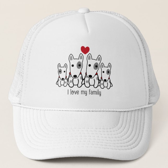 I Love My Family Trucker Hat (Front)